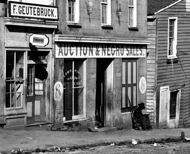 Slave market. Atlanta, 1864.