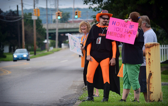 Photo of Anti-Heroin Protest in Ohio by Flickr User Rubbertoe