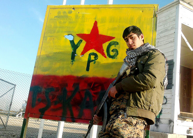 Building their own state. Kurdish YPG fighter, April 2015.