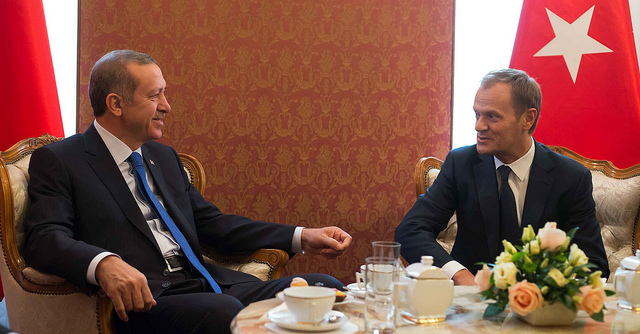 Still a part of Europe: Erdoğan meeting with EU Council President Donald Tusk. Brussels, November 2013.