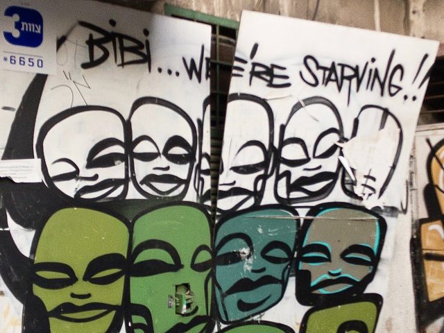 Pro-migrant street art. Tel Aviv, November 2017.