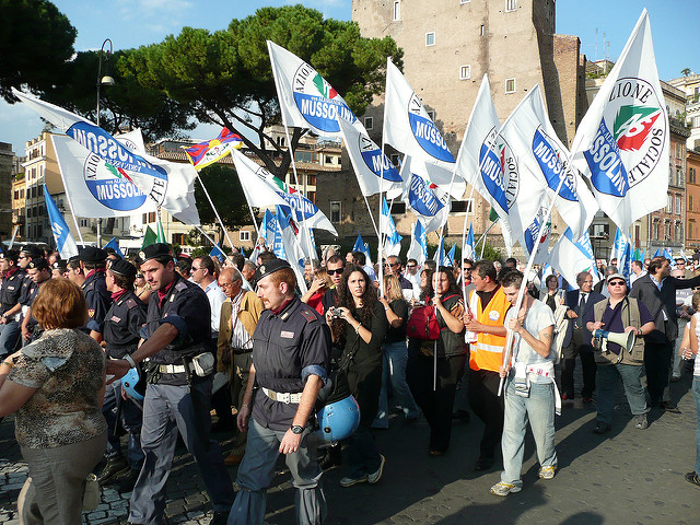 Fascist demonstrators, Rome.