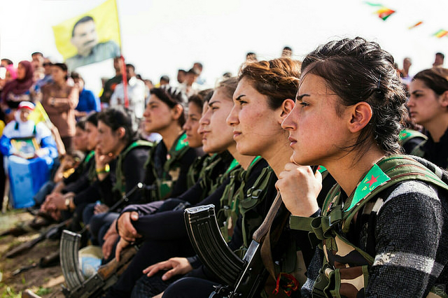 Kurdish demands for regional autonomy will play a central role in any power sharing agreement. YPG fighters, December 2014.